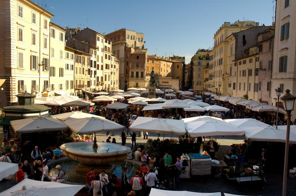 Market Square Rome Rome: The Market of Campo de Fiori - TRC Blog